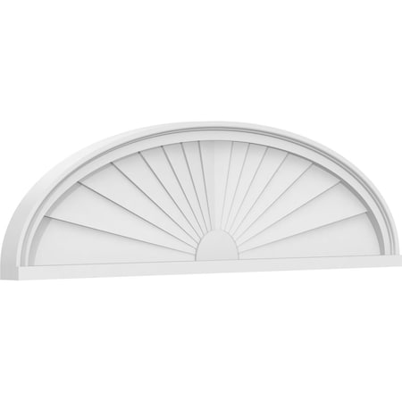 Ekena Millwork Elliptical Sunburst Architectural Grade PVC Pediment, 44"W x 12"H x 2"P PEDPS044X120ELL01